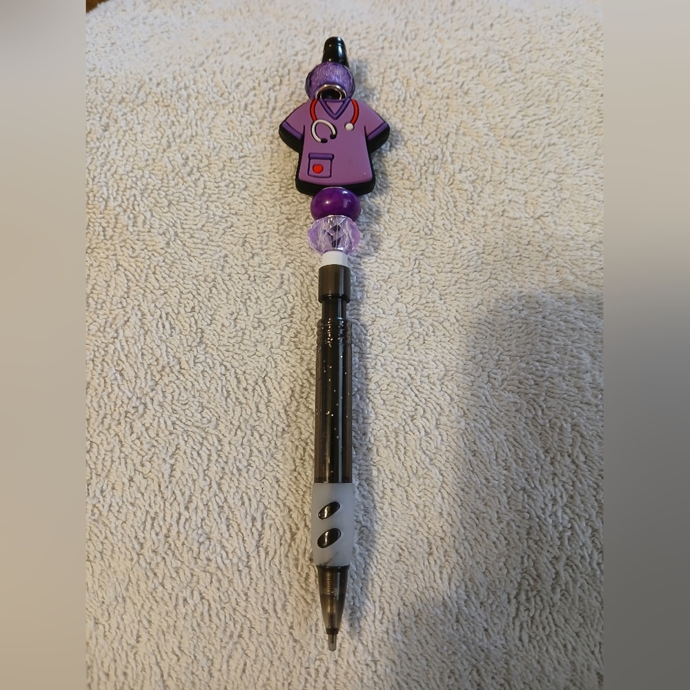 Purple Nurse Scrub Bead Mechanical Pencil